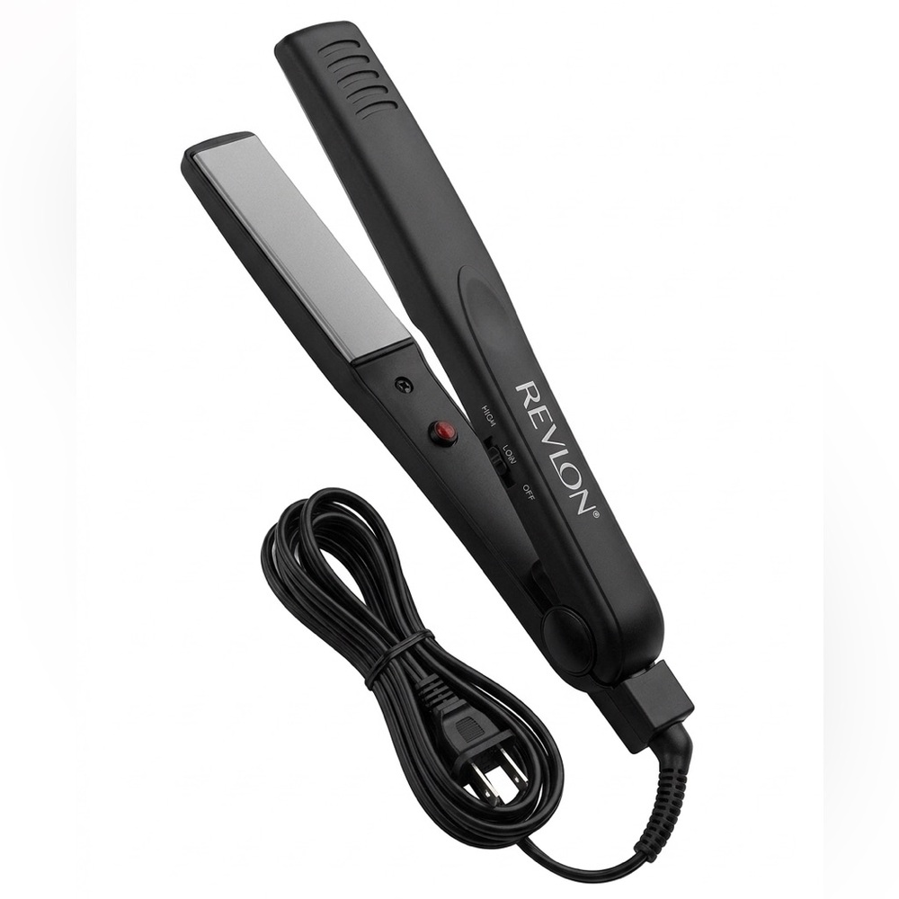 Revlon Coated Ceramic Flat Iron 1” Hair Straightener Black RVST2043